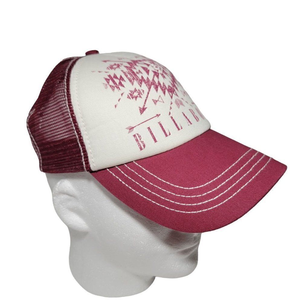 Billabong Hat Aztec Southwest Snapback Unisex‎ Red Mesh Back Surfer Baseball Cap
